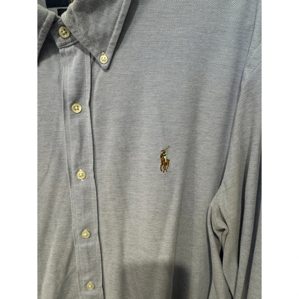 RALPH LAUREN POLO Men's NEW Long Sleeve Shirt Pima Cotton Blue Size XL XLarge